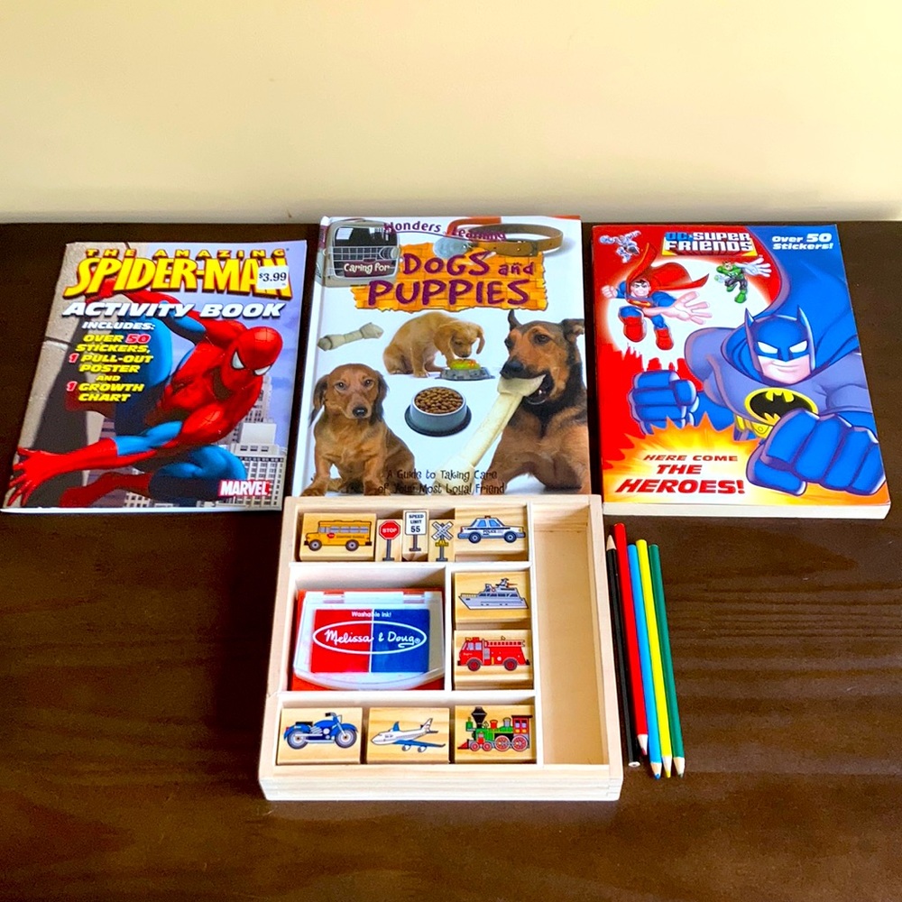 Melissa & Doug Stamp Set & 3 Kids’ Books